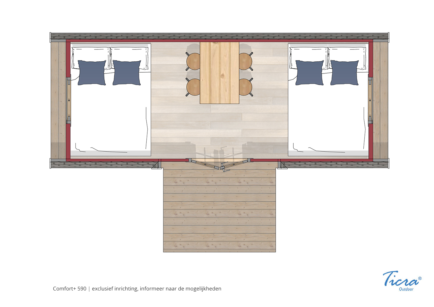 Plattegrond camping pod